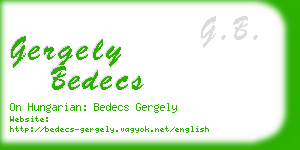 gergely bedecs business card